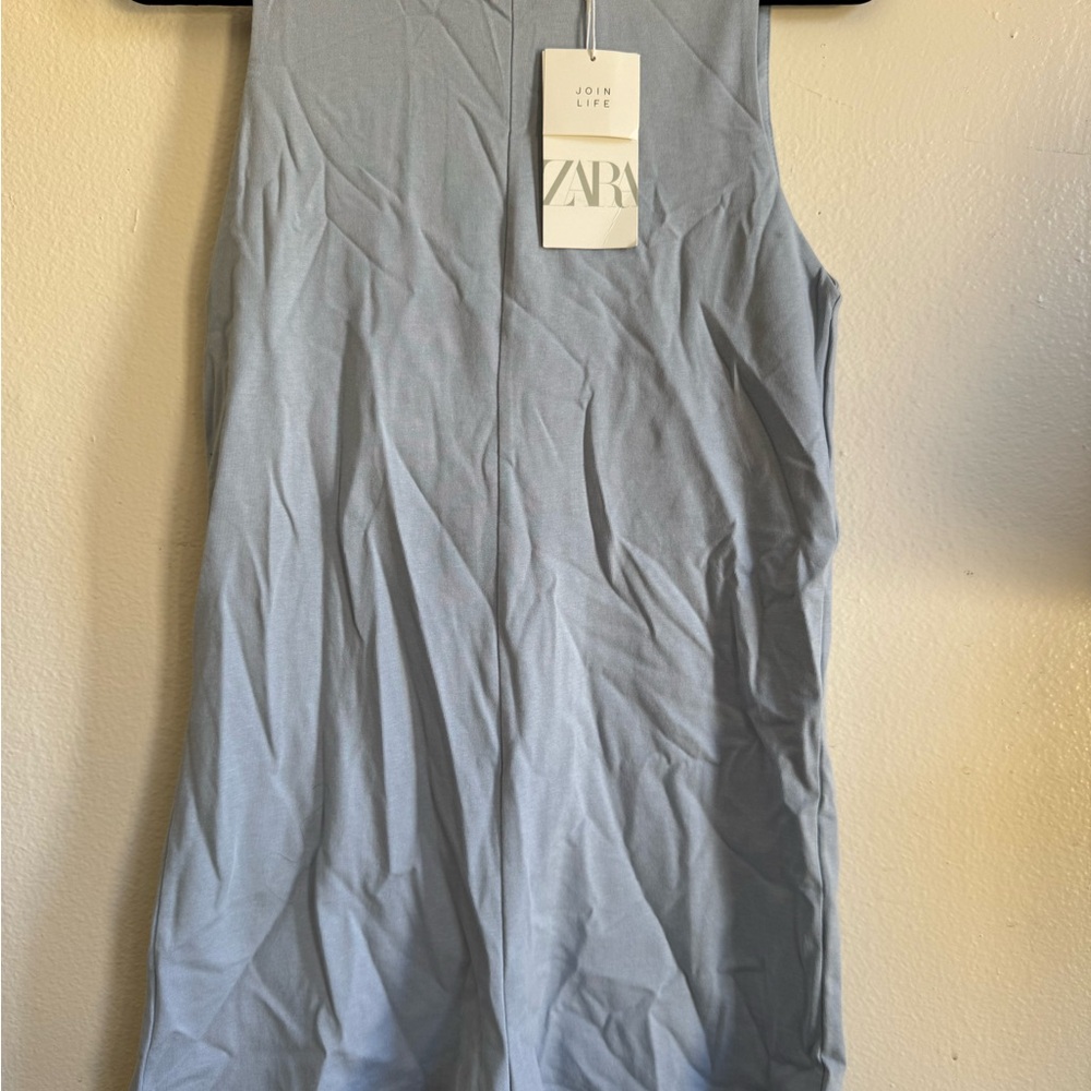 Zara Soft Blue Knit Top